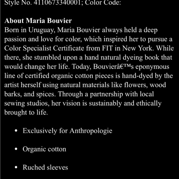 Maria Bouvier x Anthropologie hand dyed organic cotton pink ruched top Small - Picture 5 of 12